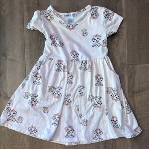 Charming Kids Dress with Dalmatian Print